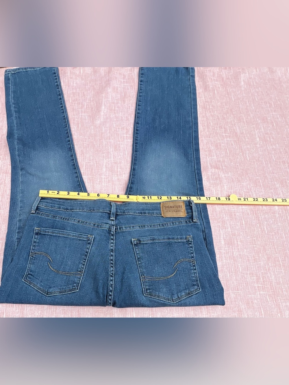 Signature by Levi Strauss Women's Medium Blue Bootcut Jeans. Size 12.